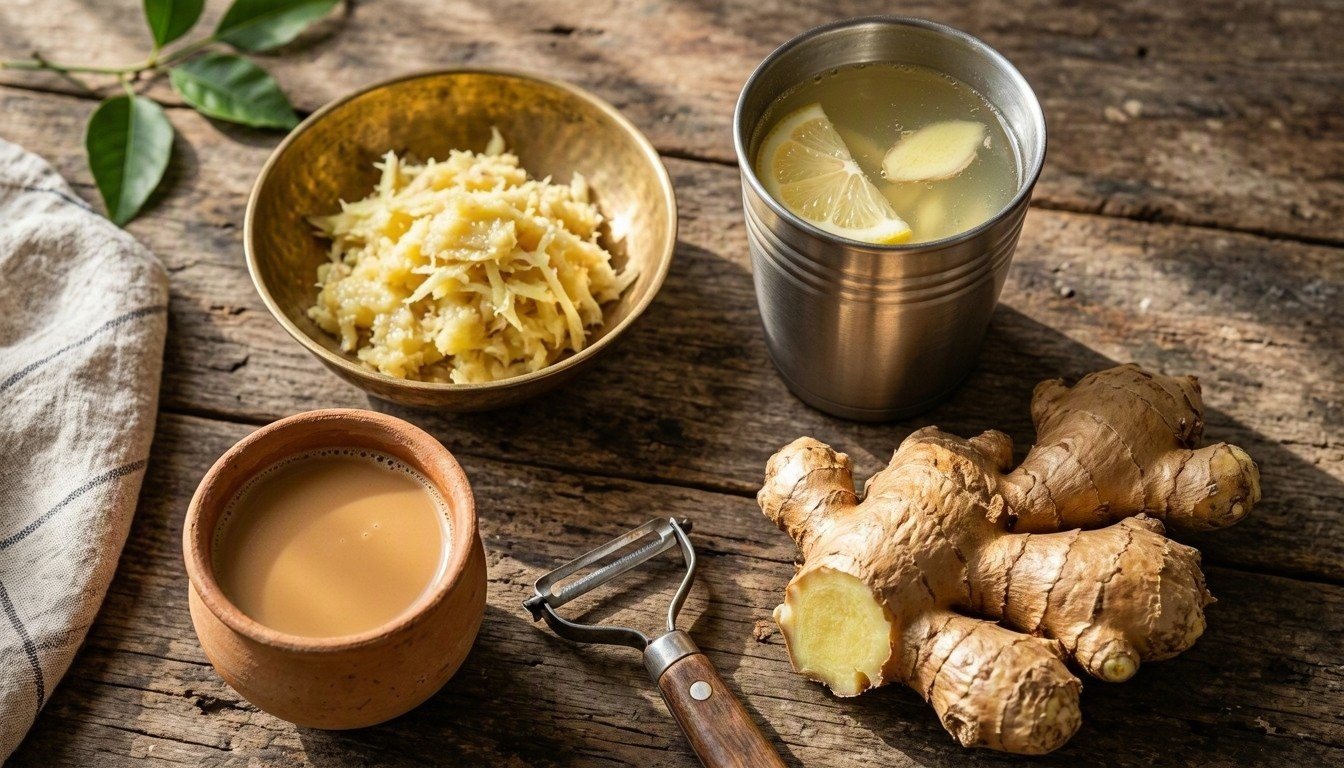 Ginger Daily Benefits for Digestion and Blood Sugar in Indian Kitchen